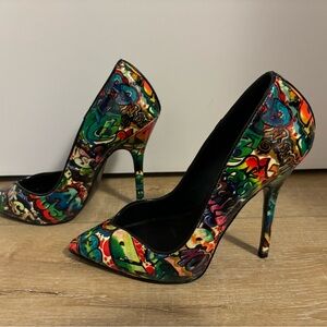Steve Madden graffiti heels